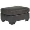 Bladen Slate Faux Leather Ottoman -FurniHub Store 810587474 1 1