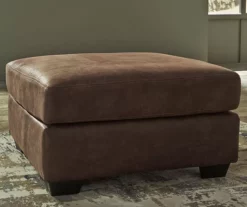 Bladen Coffee Faux Leather Oversize Accent Ottoman -FurniHub Store 810587479 1