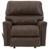 Navi Chestnut Faux Leather Rocker Recliner -FurniHub Store 810587485 3