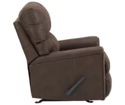 Navi Chestnut Faux Leather Rocker Recliner -FurniHub Store 810587485 5