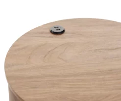 Medium Mango Round Side Table With USB Charging 10 Medium Mango Round Side Table With USB Charging -FurniHub Store 810587515 2