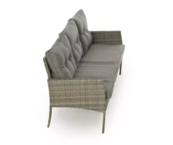 Valencia All-Weather Wicker Cushioned Patio Sofa & Ottoman Set -FurniHub Store 810587798 2