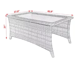 Rockbridge All-Weather Wicker Patio Coffee Table -FurniHub Store 810588215 X0 1