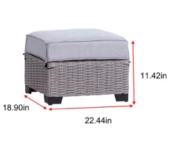 Broyhill Pembroke All-Weather Wicker Cushioned Patio Ottoman -FurniHub Store 810588248 X0 2
