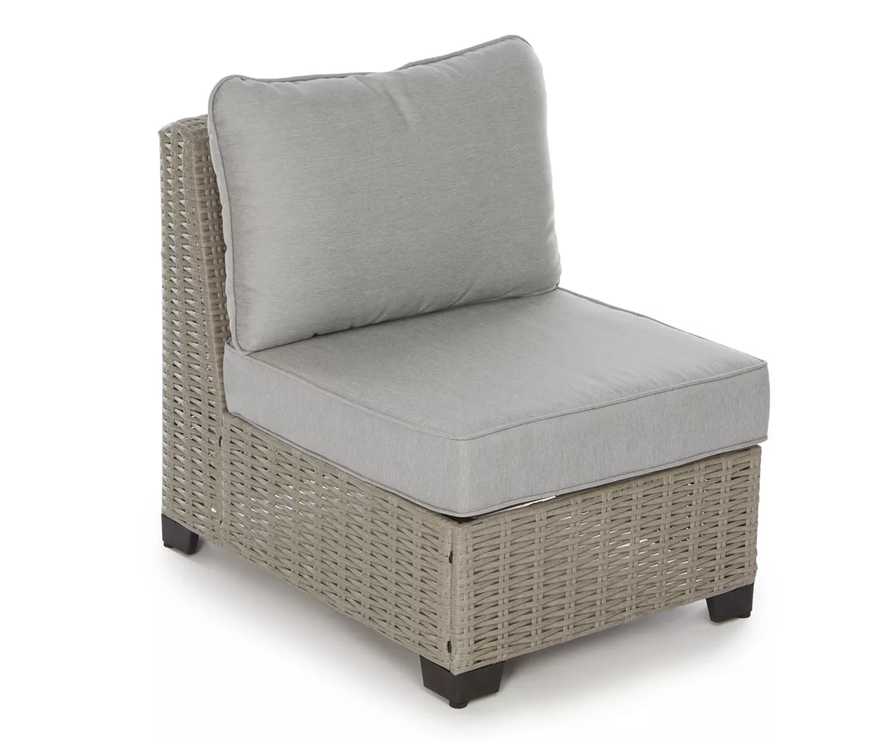 Pembroke All-Weather Wicker Cushioned Patio Armless Sofa Chair 3 Pembroke All-Weather Wicker Cushioned Patio Armless Sofa Chair