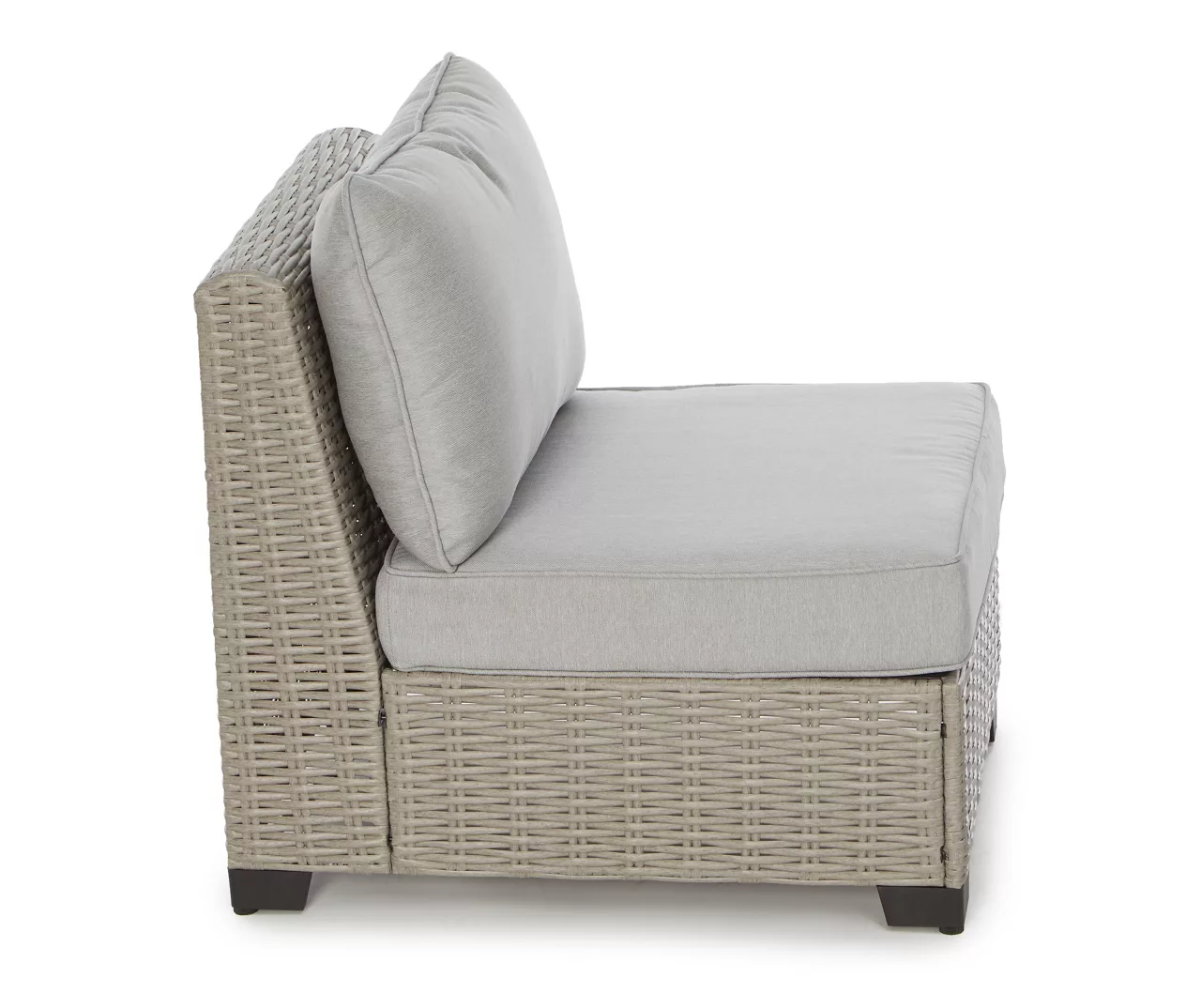 Pembroke All-Weather Wicker Cushioned Patio Armless Sofa Chair 5 Pembroke All-Weather Wicker Cushioned Patio Armless Sofa Chair - Image 3