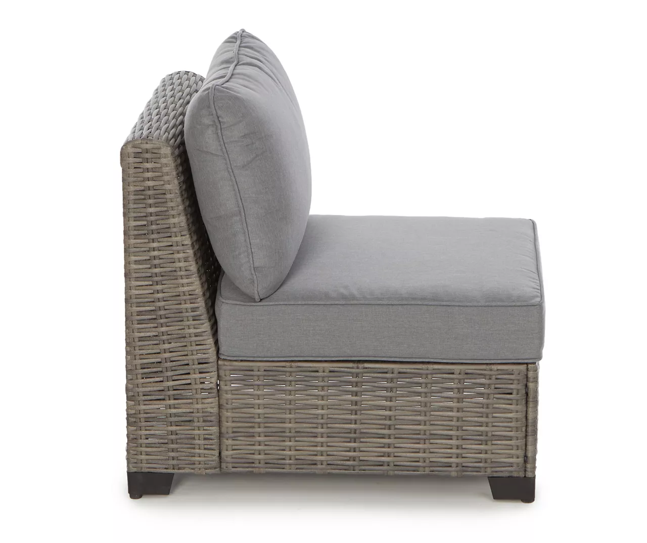 Pembroke All-Weather Wicker Cushioned Patio Armless Sofa Chair 11 Pembroke All-Weather Wicker Cushioned Patio Armless Sofa Chair - Image 9