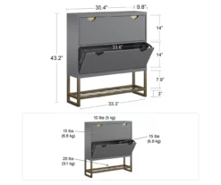 CosmoLiving Brielle Entryway Shoe Storage Cabinet -FurniHub Store 810589009 2