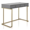 Camila Gray Writing Desk With Wireless Charging -FurniHub Store 810589026 5