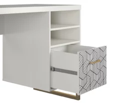 Scarlett White Pedestal Desk -FurniHub Store 810589027 2