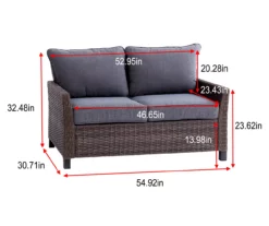 Broyhill Yorktown All-Weather Wicker Cushioned Patio Loveseat -FurniHub Store 810589123 X0 2