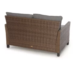 Broyhill Yorktown All-Weather Wicker Cushioned Patio Loveseat -FurniHub Store 810589123 0552 A8 3