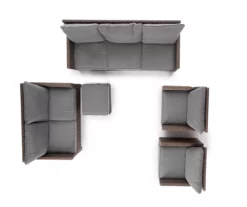 Broyhill Yorktown All-Weather Wicker Cushioned Patio Loveseat -FurniHub Store 810589123 810589124 A8 7