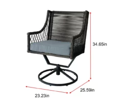 Real Living Arrow Ridge All-Weather Wicker Cushioned Patio Swivel Dining Chairs, 4-Pack -FurniHub Store 810589367 X0 2