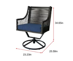 Real Living Arrow Ridge All-Weather Wicker Cushioned Patio Swivel Dining Chairs, 4-Pack -FurniHub Store 810589368 X0 2