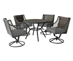 Real Living Arrow Ridge All-Weather Wicker Cushioned Patio Swivel Dining Chairs, 4-Pack -FurniHub Store 810589369 810589367 A0 3