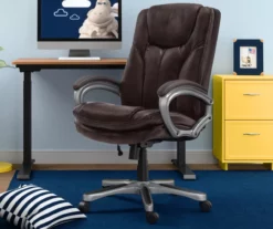 Benton Brown Big & Tall Faux Leather Executive Office Chair -FurniHub Store 810590314 1