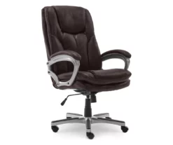 Benton Brown Big & Tall Faux Leather Executive Office Chair -FurniHub Store 810590314 2