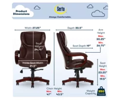 Serta Conway Big & Tall Bonded Leather Office Chair -FurniHub Store 810590315 6 1