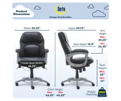 Delvin Black Bonded Leather Office Chair -FurniHub Store 810590317 6