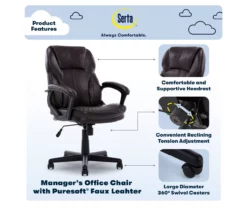 Mitchell Roasted Chestnut Vegan Leather Office Chair 21 Mitchell Roasted Chestnut Vegan Leather Office Chair -FurniHub Store 810590318 7