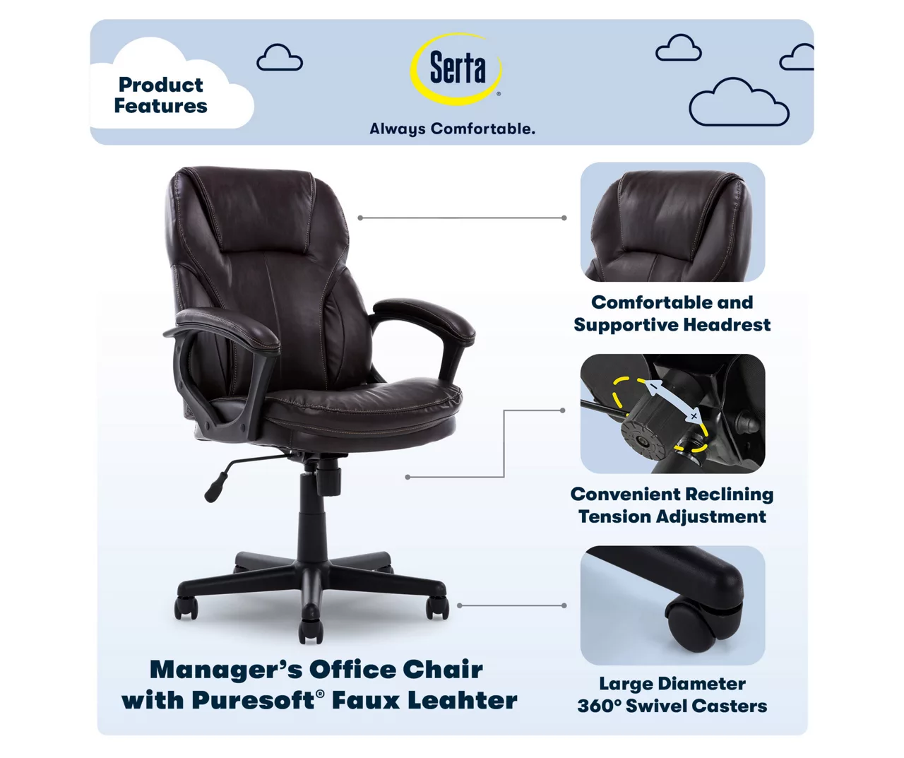 Mitchell Roasted Chestnut Vegan Leather Office Chair 8 Mitchell Roasted Chestnut Vegan Leather Office Chair - Image 6