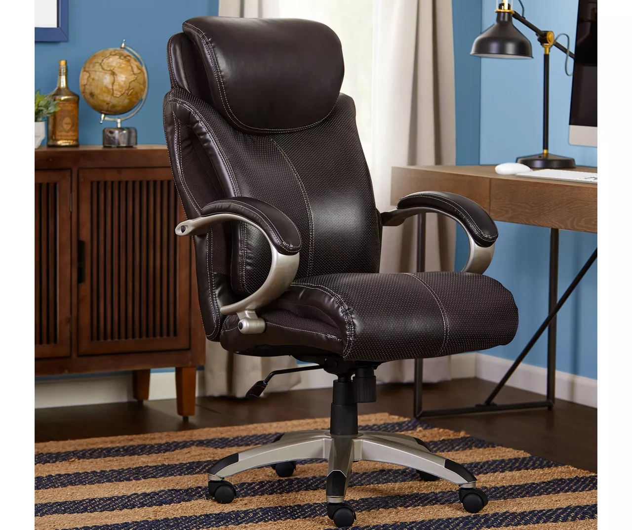 Dayton Dark Brown Big & Tall Bonded Leather Office Chair 5 Dayton Dark Brown Big & Tall Bonded Leather Office Chair - Image 3