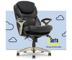 Claremont Black Bonded Leather Office Chair -FurniHub Store 810590374 1