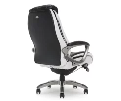 Lautner Black Executive Bonded Leather Office Chair -FurniHub Store 810590376 5