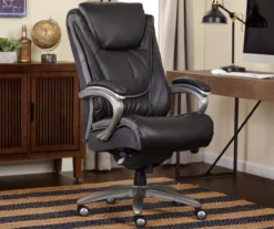 Baxter Black Big & Tall Bonded Leather Office Chair -FurniHub Store 810590377 2