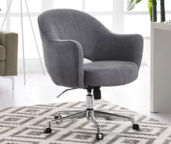 Valetta Gray Microfiber Office Chair -FurniHub Store 810590379 2