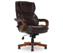 Conway Dark Brown Big & Tall Bonded Leather Office Chair -FurniHub Store 810590381 4
