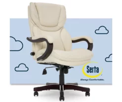 Conway Ivory Big & Tall Bonded Leather Office Chair -FurniHub Store 810590382 1