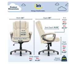 Serta Garret Executive Bonded Leather Office Chair -FurniHub Store 810590385 7
