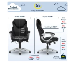 Serta Bryce Bonded Leather Office Chair -FurniHub Store 810590389 6
