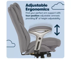 Claremont Gray Bonded Leather Office Chair -FurniHub Store 810590392 11