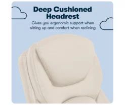 Claremont Ivory Bonded Leather Office Chair -FurniHub Store 810590394 10