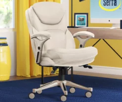 Claremont Ivory Bonded Leather Office Chair -FurniHub Store 810590394 2