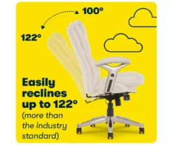 Claremont Ivory Bonded Leather Office Chair -FurniHub Store 810590394 8