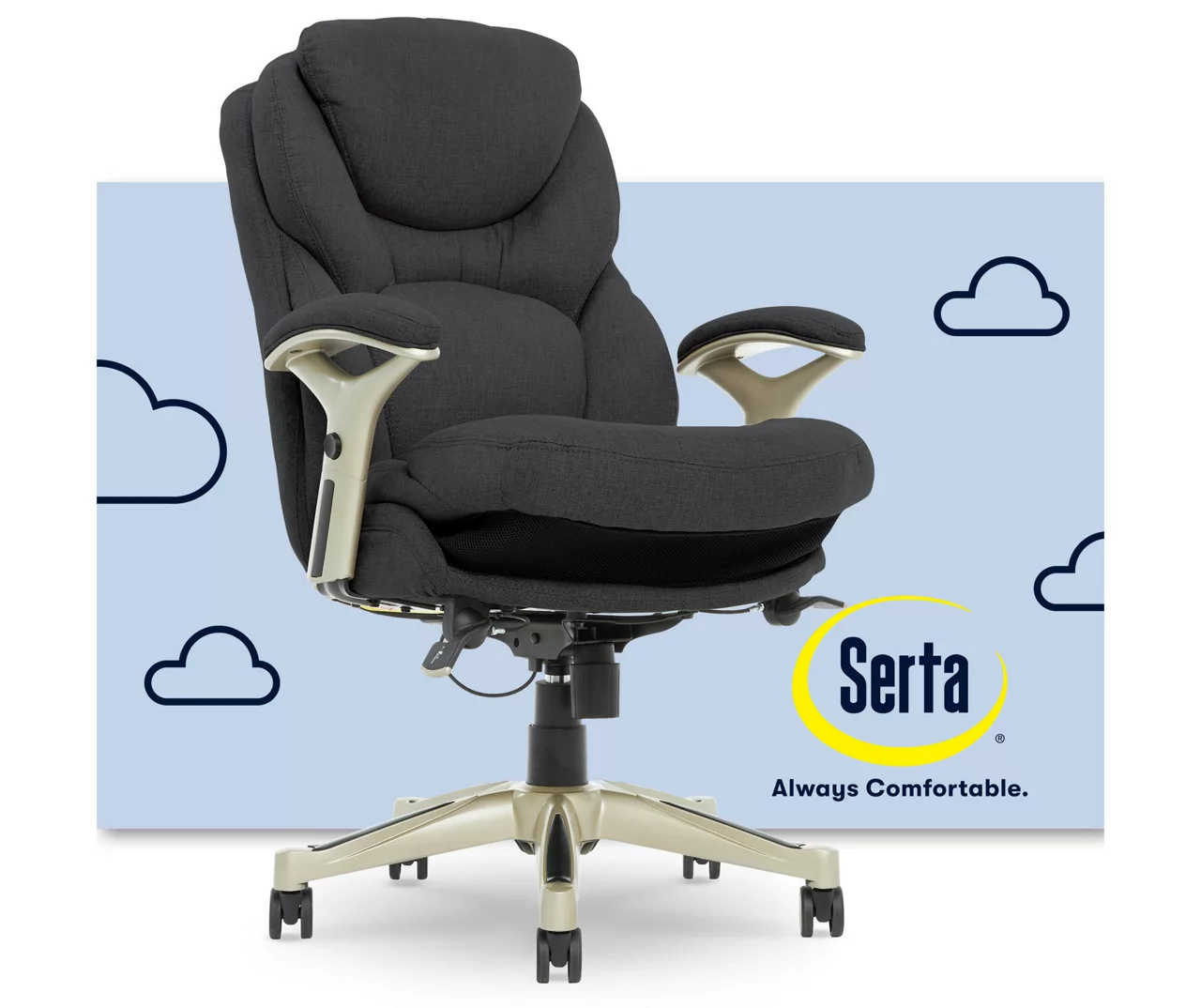 Claremont Dark Gray Fabric Office Chair 11 Claremont Dark Gray Fabric Office Chair - Image 9