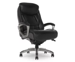 Lautner Gray Executive Bonded Leather Office Chair -FurniHub Store 810590397 4 1