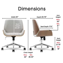 Ophelia Fabric Office Chair -FurniHub Store 810590405 71