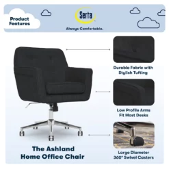 Serta Ashland Fabric Office Chair -FurniHub Store 810590407 71
