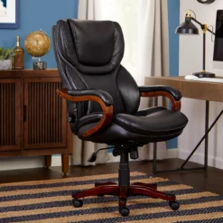 Conway Black Big & Tall Bonded Leather Office Chair -FurniHub Store 810590408 21