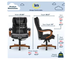 Serta Conway Big & Tall Bonded Leather Office Chair -FurniHub Store 810590408 7 1