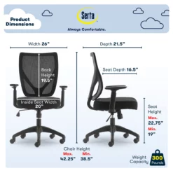 Production Black Mesh Office Chair -FurniHub Store 810590412 61
