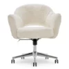 Valetta Cream Faux Fur Office Chair -FurniHub Store 810590414 3
