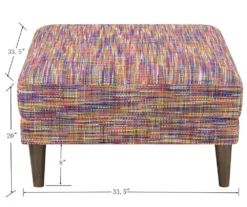 Darien Mardi Gras Ottoman 9 Darien Mardi Gras Ottoman -FurniHub Store 810590531 3 1