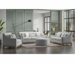 Waltham Wickham Gray Ottoman -FurniHub Store 810590538 1