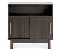 Brymont Dark Gray Sliding Door Accent Cabinet